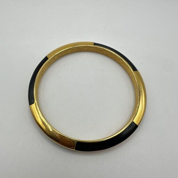 Jones New York Gold and Black enamel bangle! - Picture 1 of 10